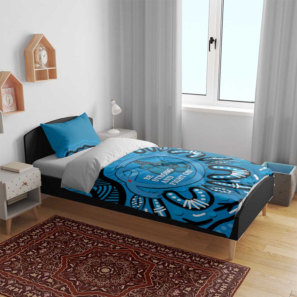 Australia Diabetes Awareness Month Bedding Set Be Strong And Fight On Aboriginal Art - Vibe Hoodie Shop