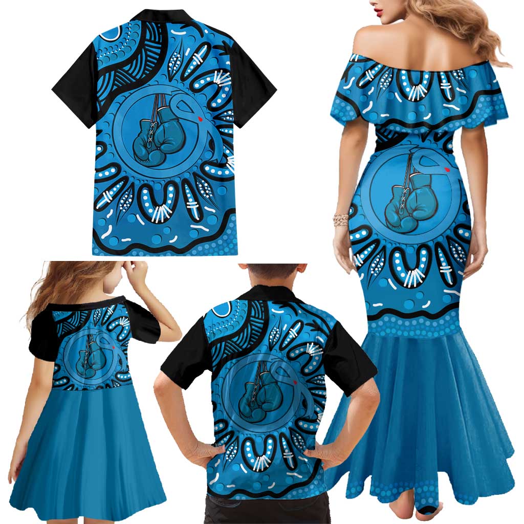 Australia Diabetes Awareness Month Family Matching Mermaid Dress and Hawaiian Shirt Be Strong And Fight On Aboriginal Art