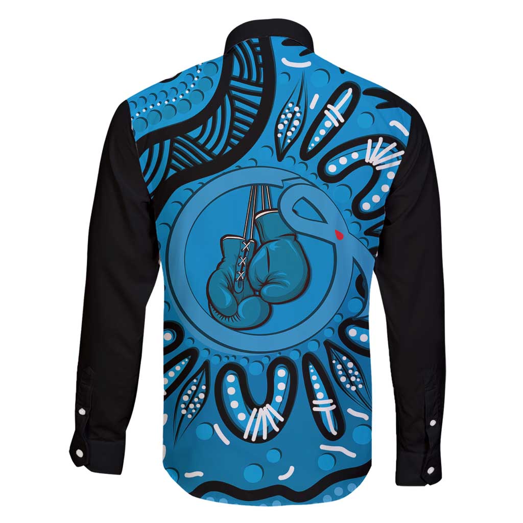 Australia Diabetes Awareness Month Family Matching Off Shoulder Maxi Dress and Hawaiian Shirt Be Strong And Fight On Aboriginal Art