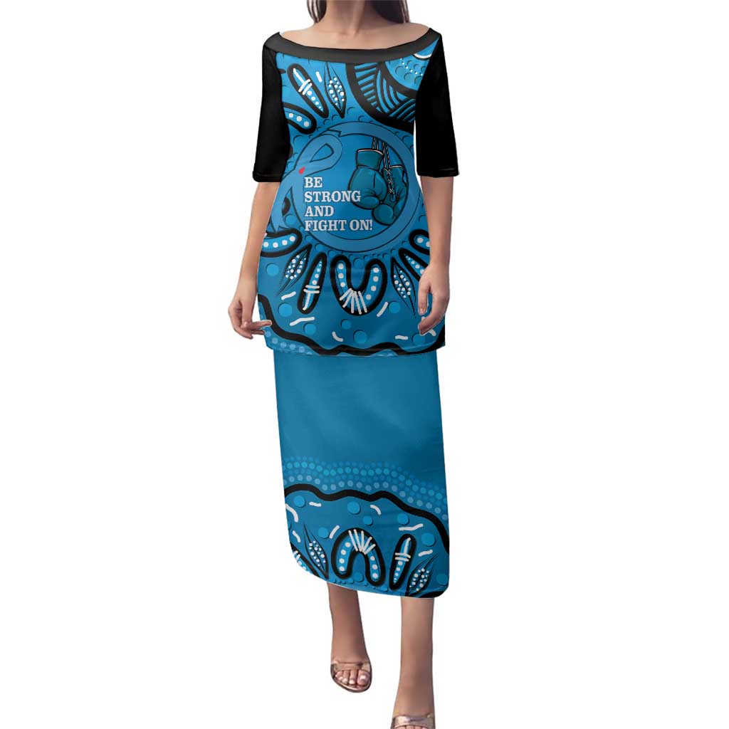 Australia Diabetes Awareness Month Family Matching Puletasi and Hawaiian Shirt Be Strong And Fight On Aboriginal Art