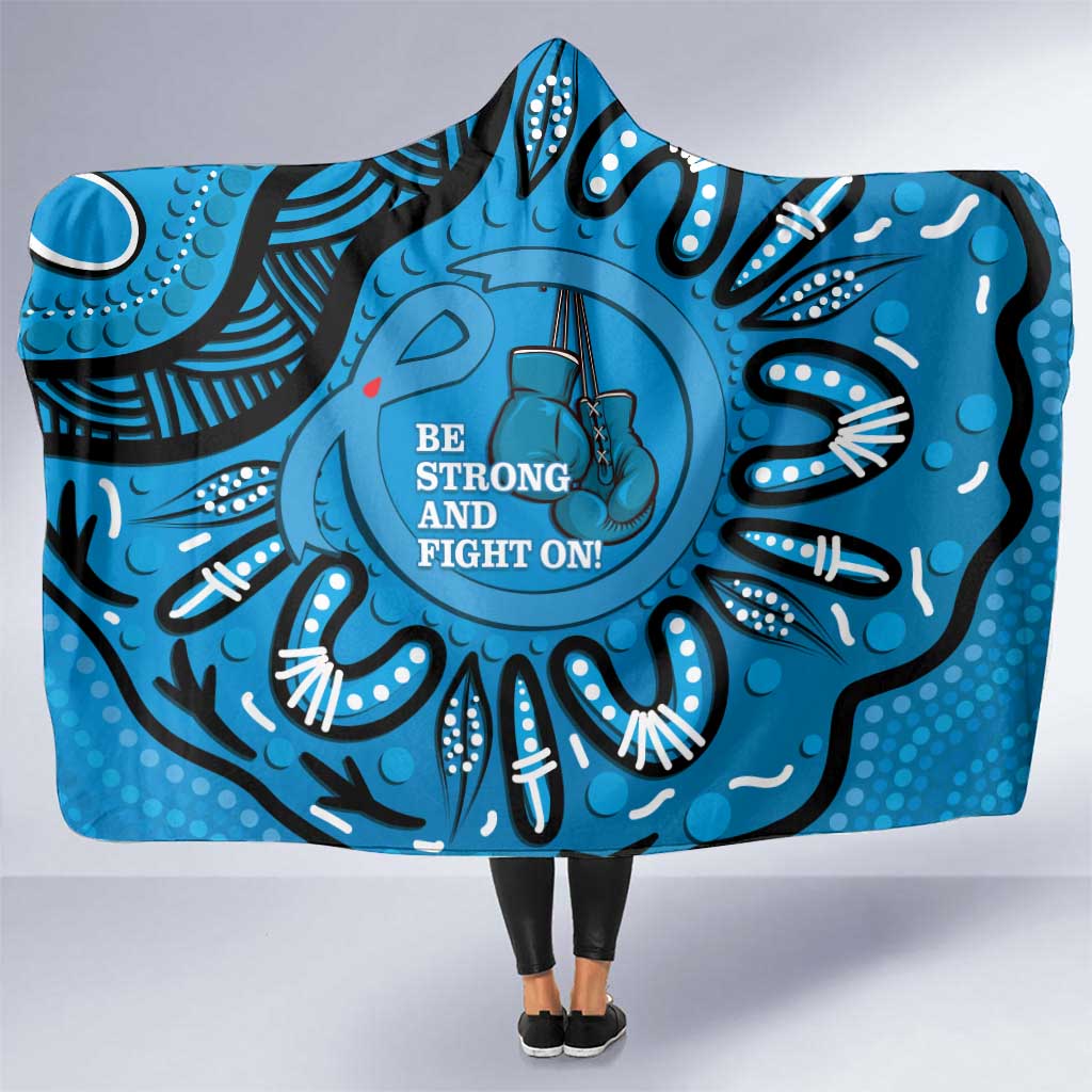 Australia Diabetes Awareness Month Hooded Blanket Be Strong And Fight On Aboriginal Art