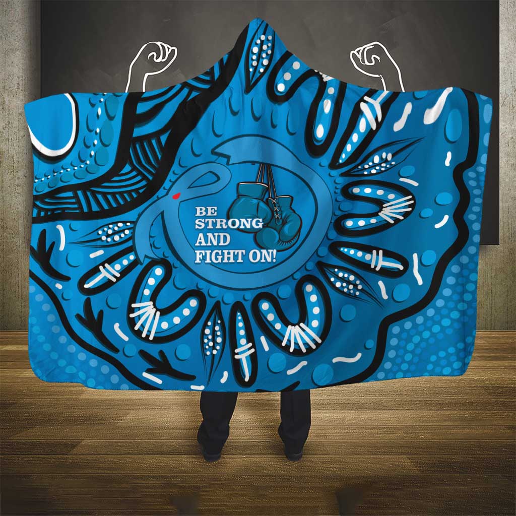 Australia Diabetes Awareness Month Hooded Blanket Be Strong And Fight On Aboriginal Art