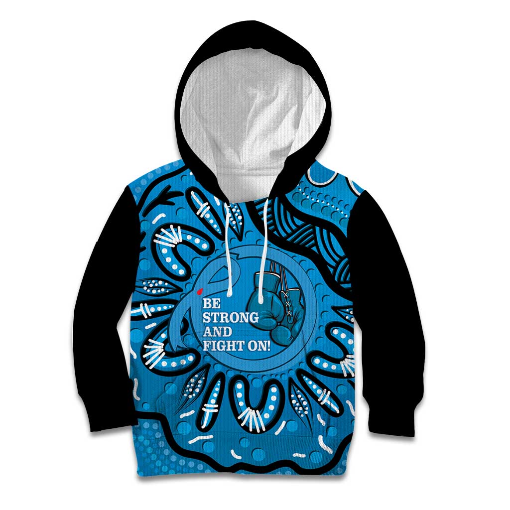 Australia Diabetes Awareness Month Kid Hoodie Be Strong And Fight On Aboriginal Art - Vibe Hoodie Shop