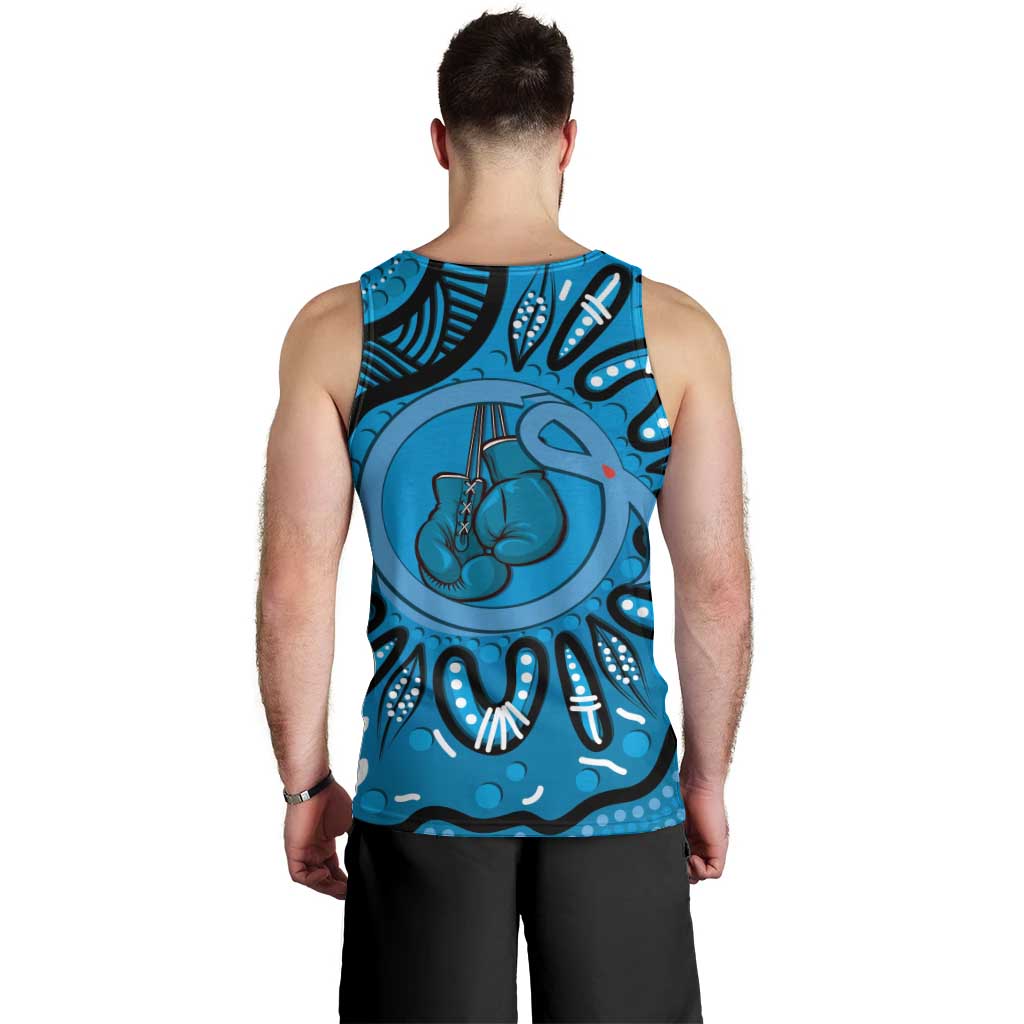 Australia Diabetes Awareness Month Men Tank Top Be Strong And Fight On Aboriginal Art - Vibe Hoodie Shop