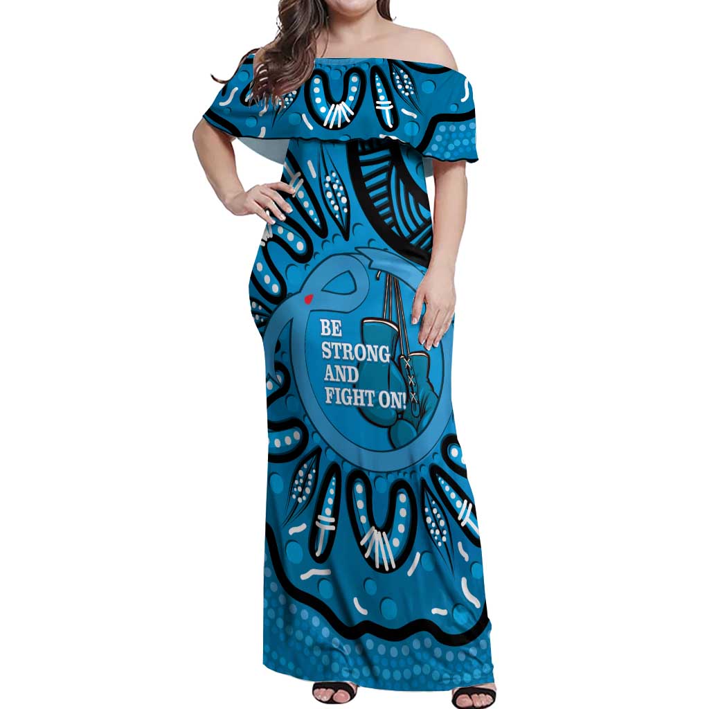 Australia Diabetes Awareness Month Off Shoulder Maxi Dress Be Strong And Fight On Aboriginal Art