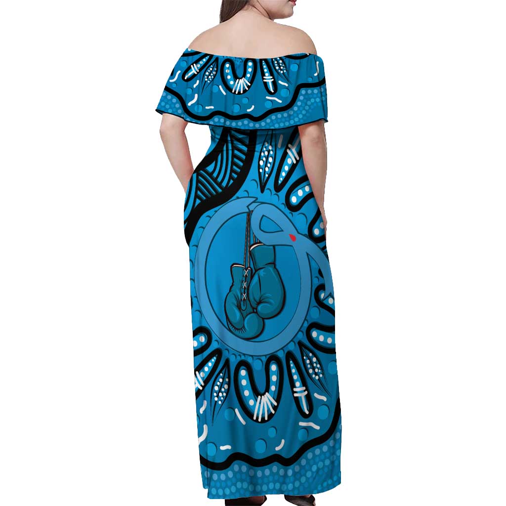 Australia Diabetes Awareness Month Off Shoulder Maxi Dress Be Strong And Fight On Aboriginal Art