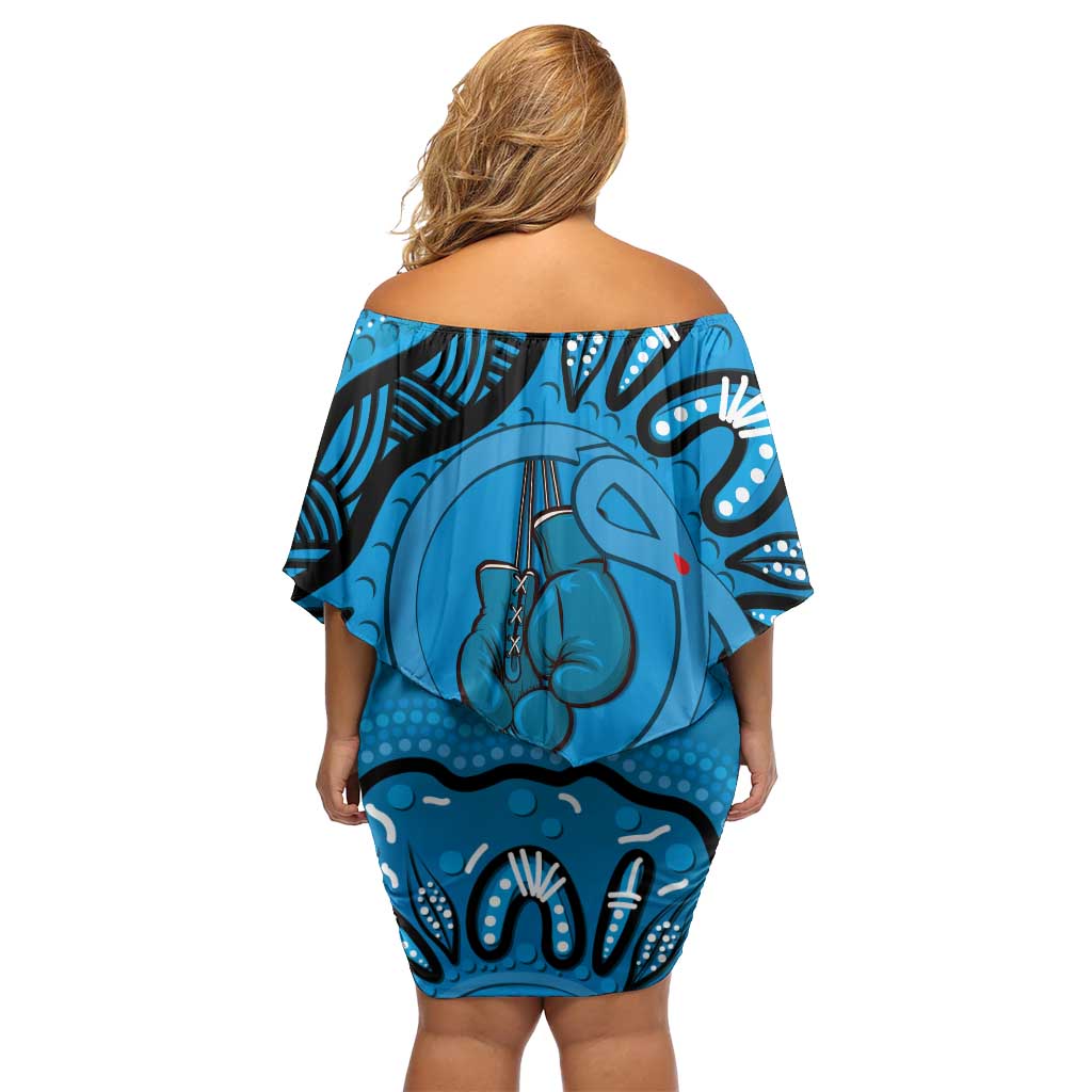 Australia Diabetes Awareness Month Off Shoulder Short Dress Be Strong And Fight On Aboriginal Art