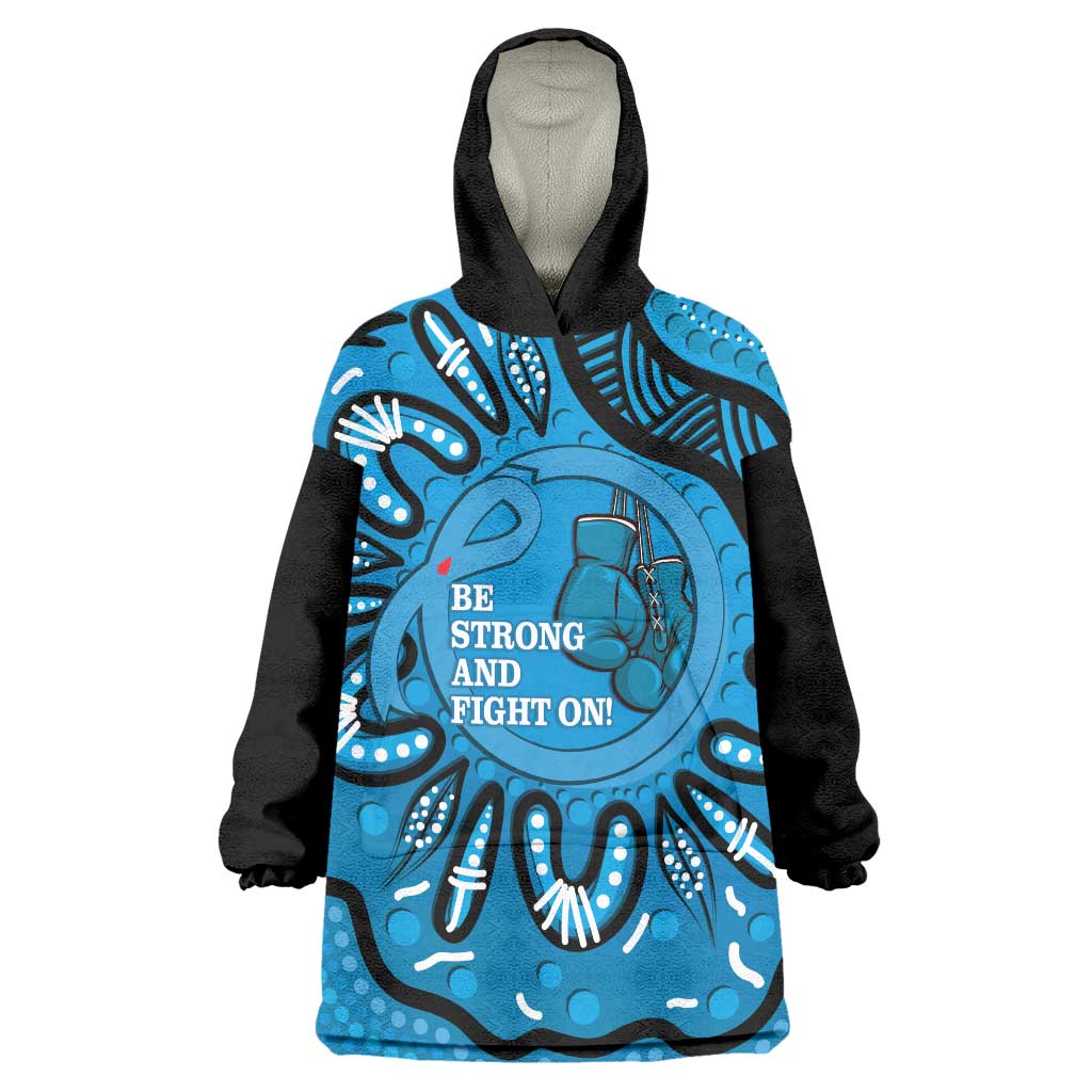 Australia Diabetes Awareness Month Wearable Blanket Hoodie Be Strong And Fight On Aboriginal Art - Vibe Hoodie Shop