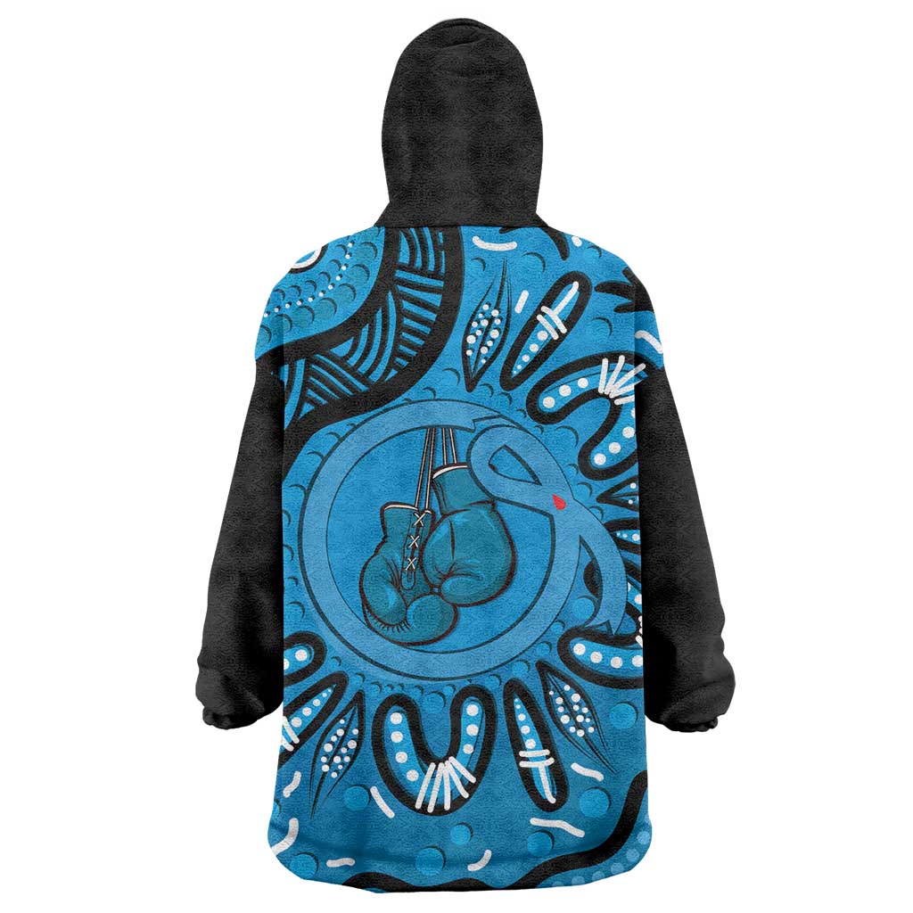 Australia Diabetes Awareness Month Wearable Blanket Hoodie Be Strong And Fight On Aboriginal Art - Vibe Hoodie Shop