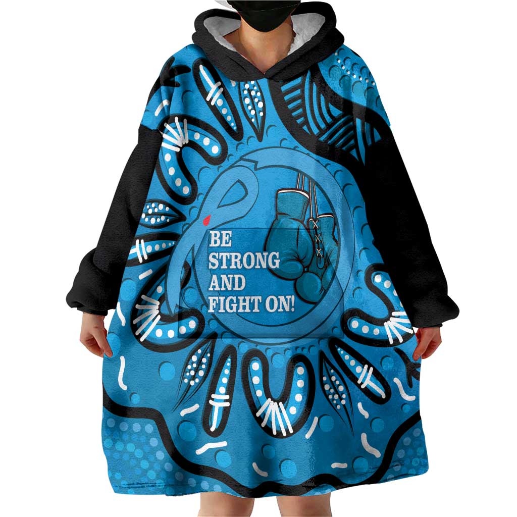 Australia Diabetes Awareness Month Wearable Blanket Hoodie Be Strong And Fight On Aboriginal Art - Vibe Hoodie Shop