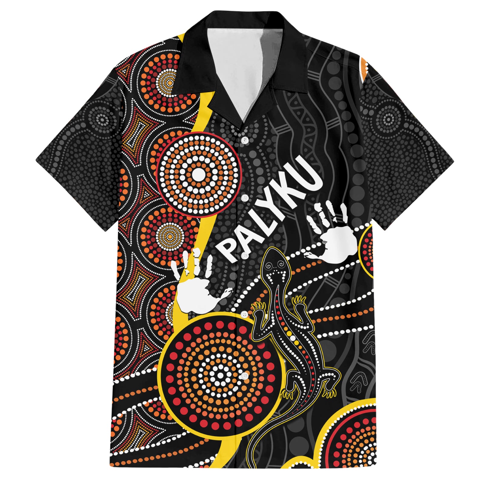 PALYKU Australia Lizard Aboriginal Art Hawaiian Shirt - Vibe Hoodie Shop