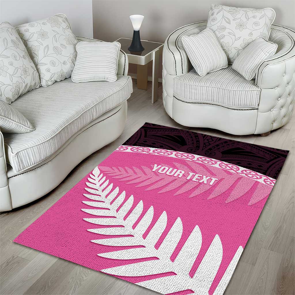 Custom New Zealand Aotearoa Cricket Area Rug Go White Silver Fern - Vibe Hoodie Shop