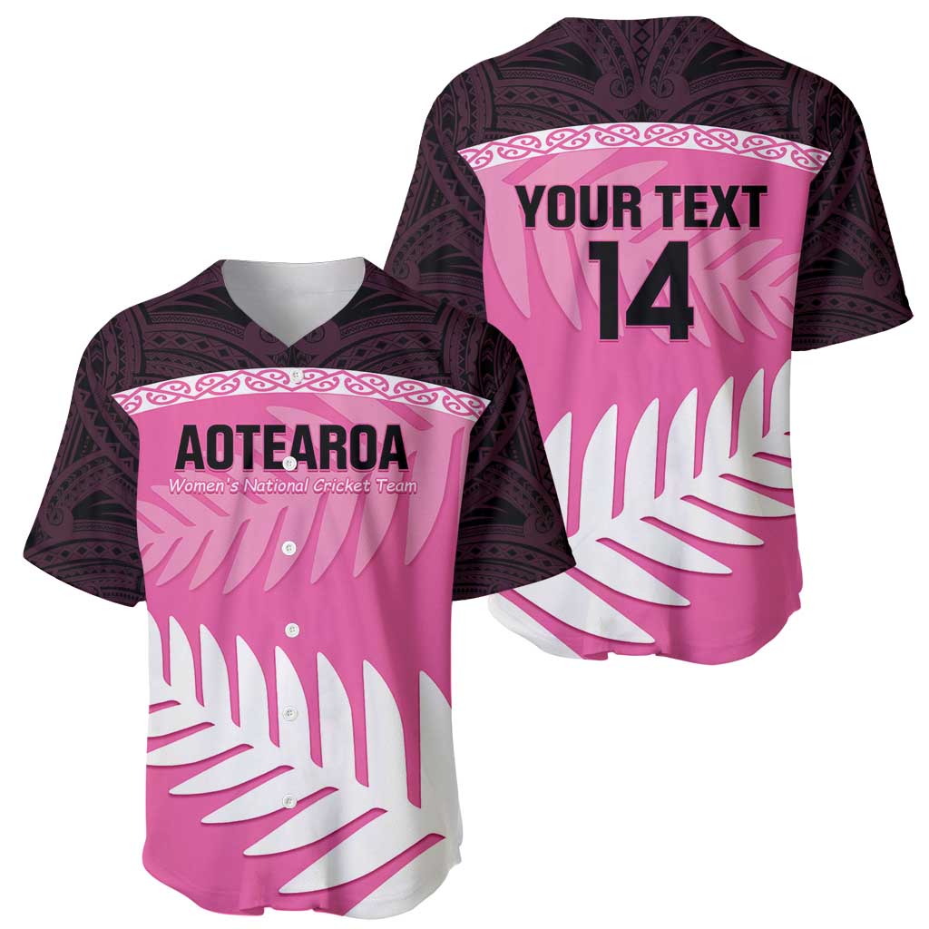 Custom New Zealand Aotearoa Cricket Baseball Jersey Go White Silver Fern - Vibe Hoodie Shop