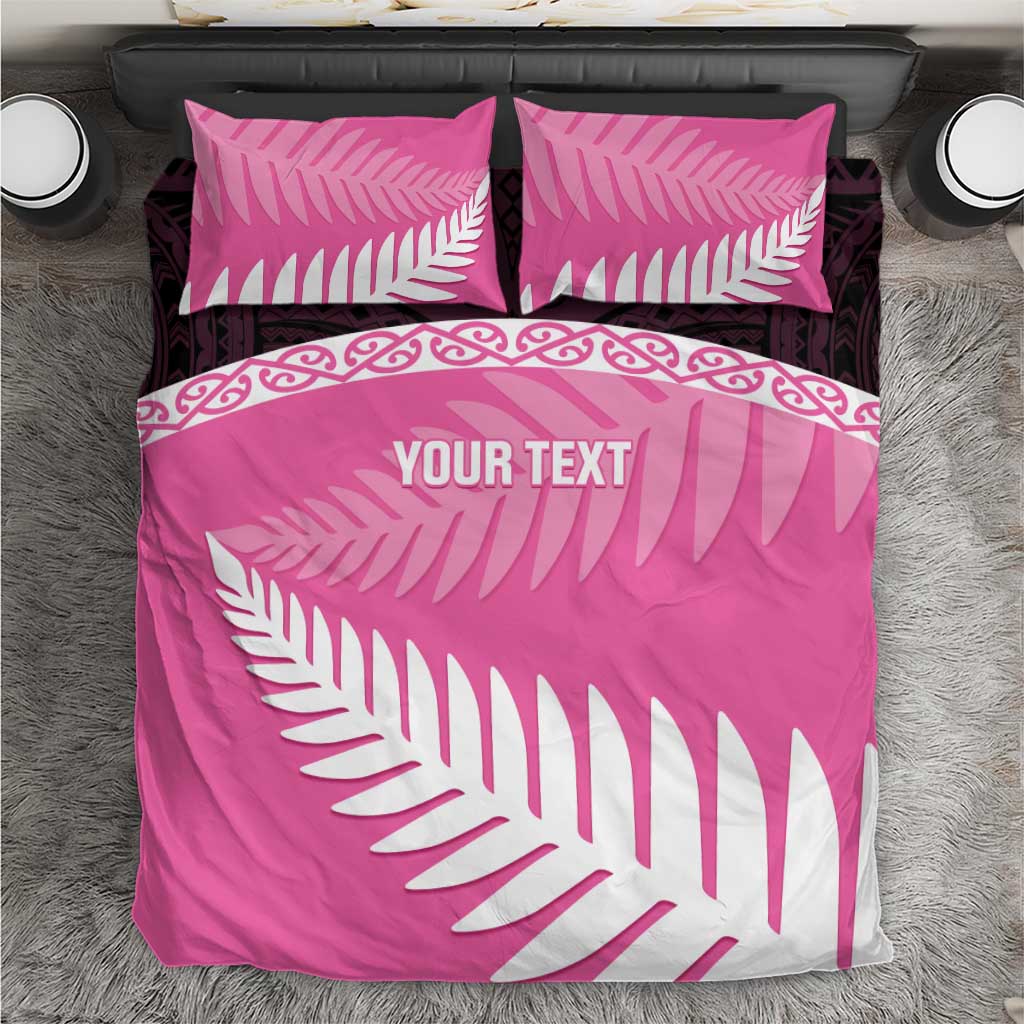 Custom New Zealand Aotearoa Cricket Bedding Set Go White Silver Fern - Vibe Hoodie Shop