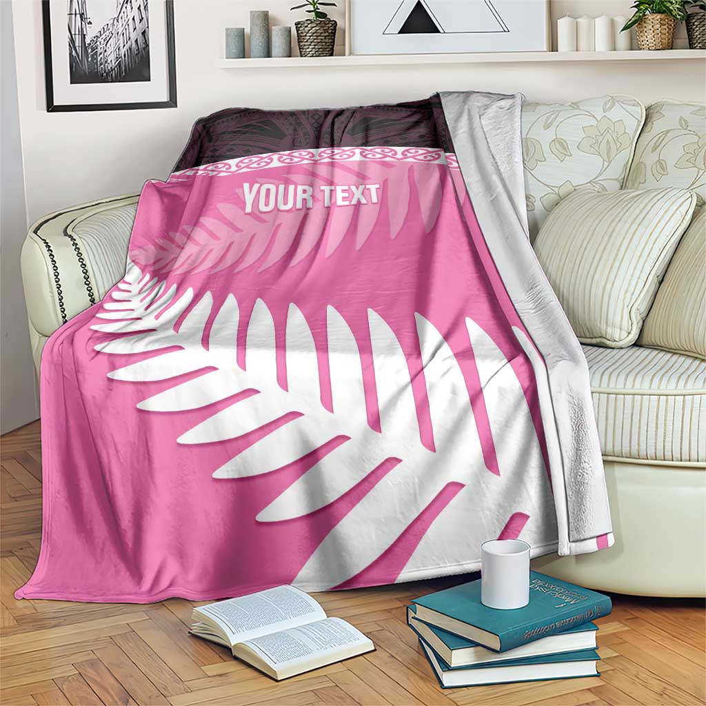 Custom New Zealand Aotearoa Cricket Blanket Go White Silver Fern - Vibe Hoodie Shop