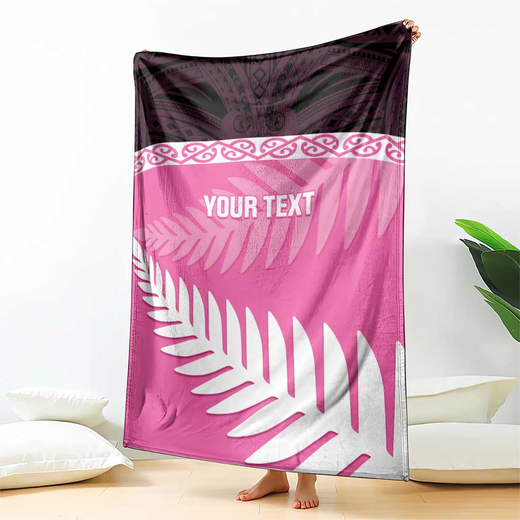 Custom New Zealand Aotearoa Cricket Blanket Go White Silver Fern - Vibe Hoodie Shop