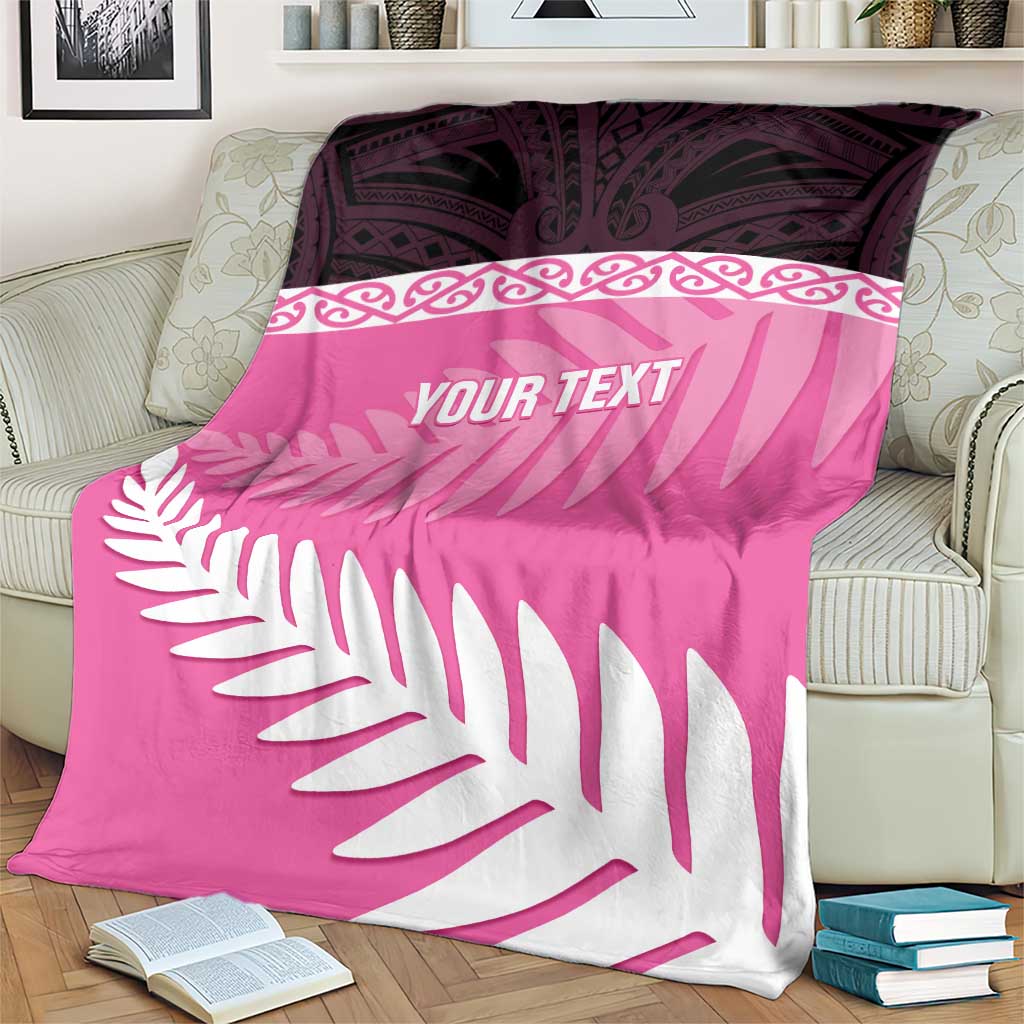 Custom New Zealand Aotearoa Cricket Blanket Go White Silver Fern - Vibe Hoodie Shop