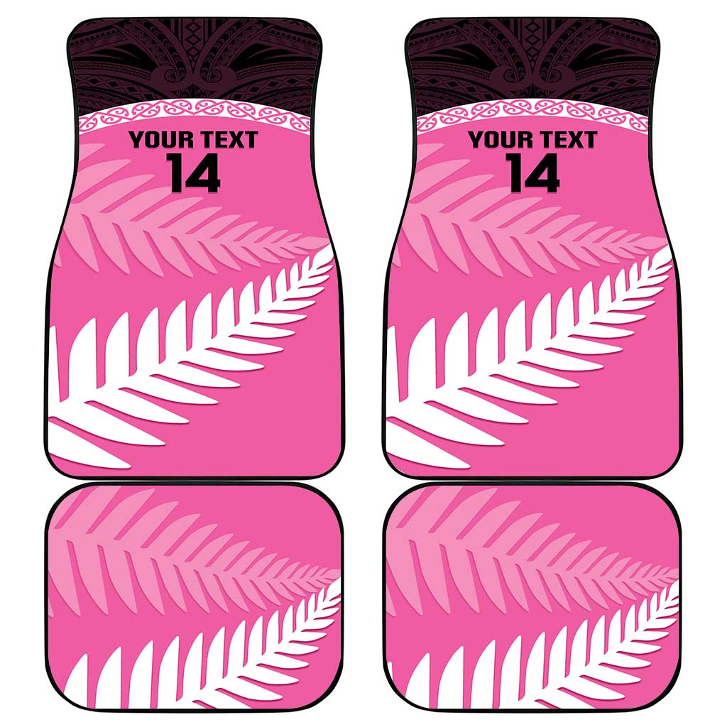 Custom New Zealand Aotearoa Cricket Car Mats Go White Silver Fern