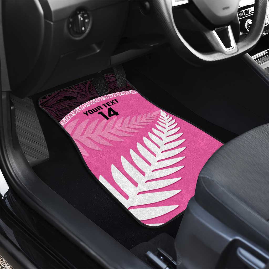 Custom New Zealand Aotearoa Cricket Car Mats Go White Silver Fern