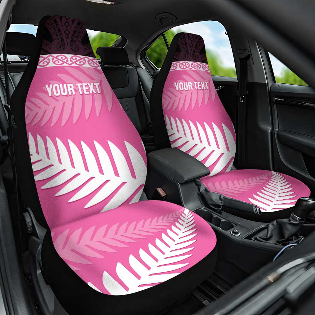 Custom New Zealand Aotearoa Cricket Car Seat Cover Go White Silver Fern - Vibe Hoodie Shop