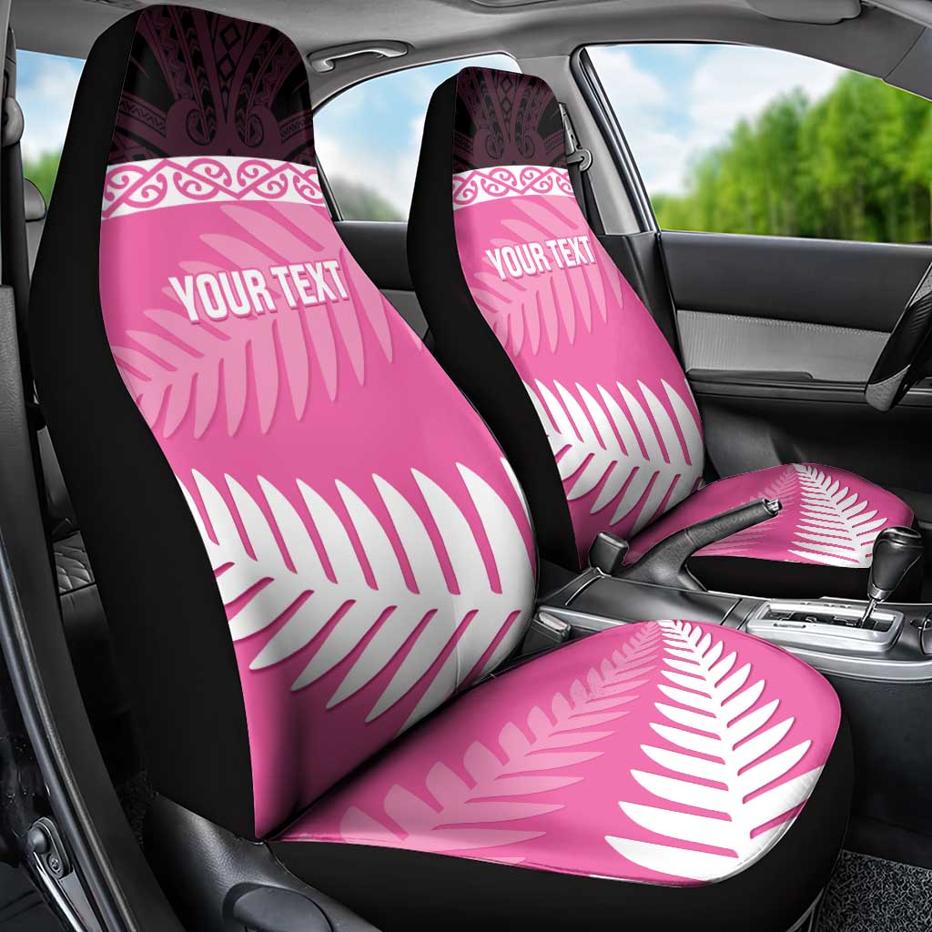 Custom New Zealand Aotearoa Cricket Car Seat Cover Go White Silver Fern - Vibe Hoodie Shop