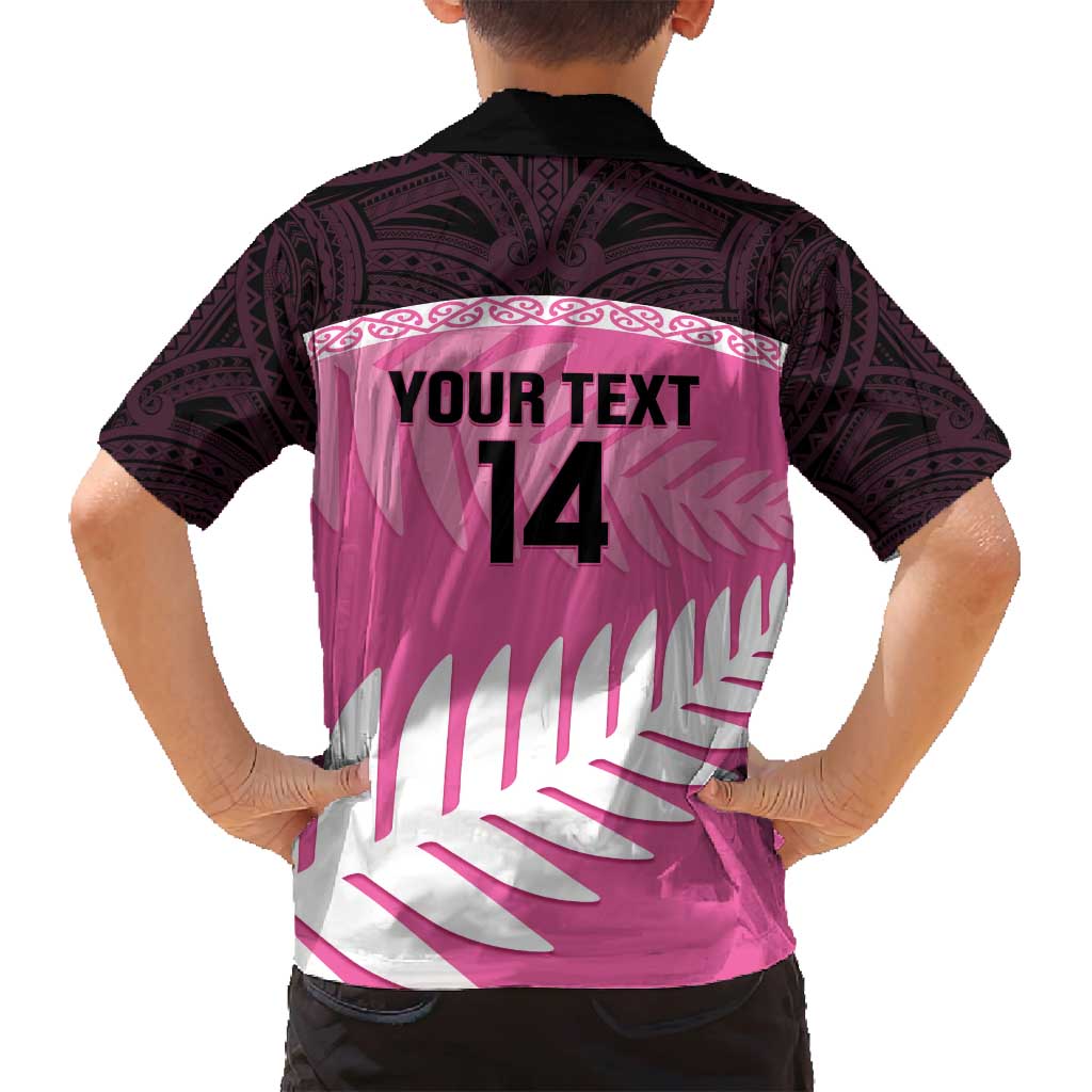 Custom New Zealand Aotearoa Cricket Family Matching Long Sleeve Bodycon Dress and Hawaiian Shirt Go White Silver Fern