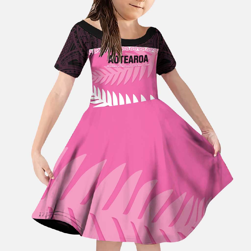 Custom New Zealand Aotearoa Cricket Family Matching Long Sleeve Bodycon Dress and Hawaiian Shirt Go White Silver Fern