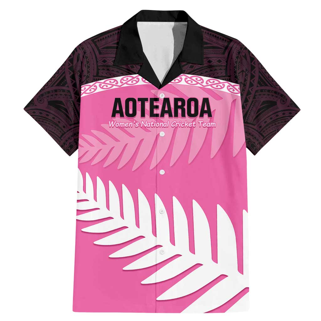 Custom New Zealand Aotearoa Cricket Family Matching Mermaid Dress and Hawaiian Shirt Go White Silver Fern