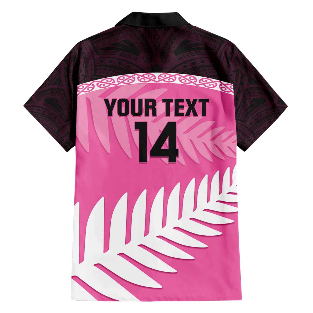 Custom New Zealand Aotearoa Cricket Family Matching Off Shoulder Short Dress and Hawaiian Shirt Go White Silver Fern