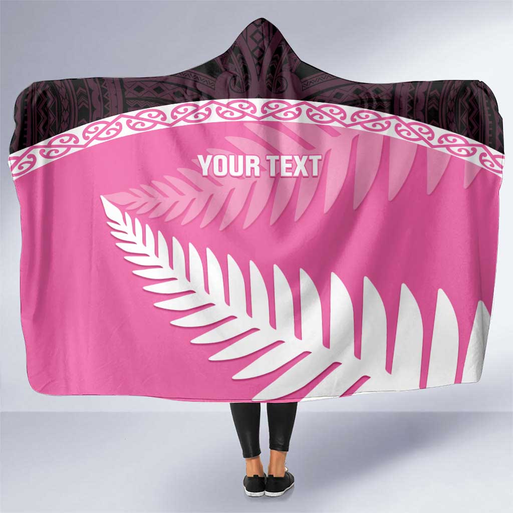 Custom New Zealand Aotearoa Cricket Hooded Blanket Go White Silver Fern