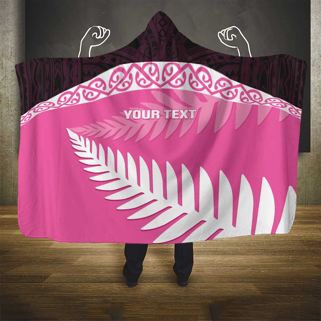 Custom New Zealand Aotearoa Cricket Hooded Blanket Go White Silver Fern