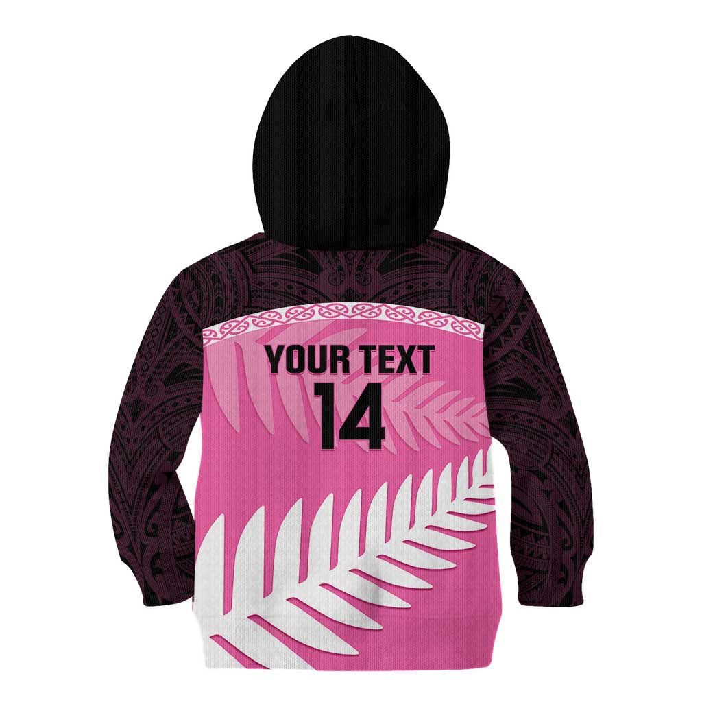 Custom New Zealand Aotearoa Cricket Kid Hoodie Go White Silver Fern - Vibe Hoodie Shop