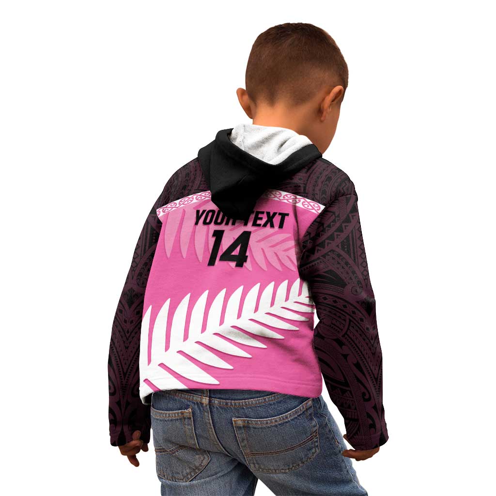 Custom New Zealand Aotearoa Cricket Kid Hoodie Go White Silver Fern - Vibe Hoodie Shop