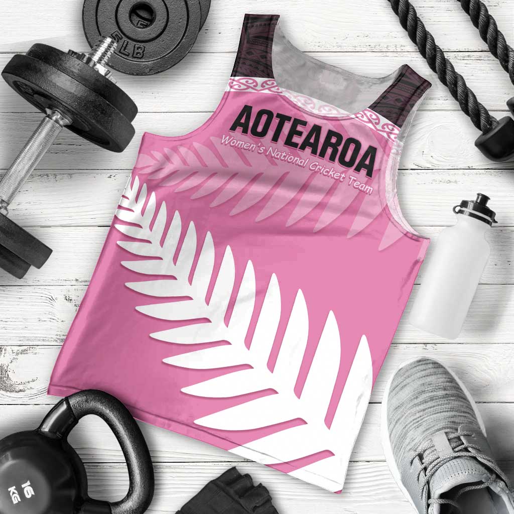 Custom New Zealand Aotearoa Cricket Men Tank Top Go White Silver Fern - Vibe Hoodie Shop