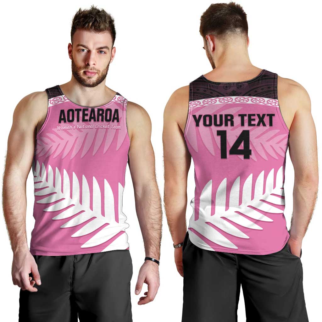 Custom New Zealand Aotearoa Cricket Men Tank Top Go White Silver Fern - Vibe Hoodie Shop