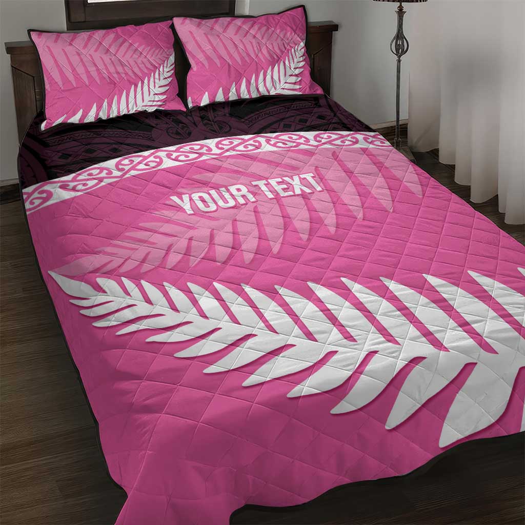 Custom New Zealand Aotearoa Cricket Quilt Bed Set Go White Silver Fern - Vibe Hoodie Shop