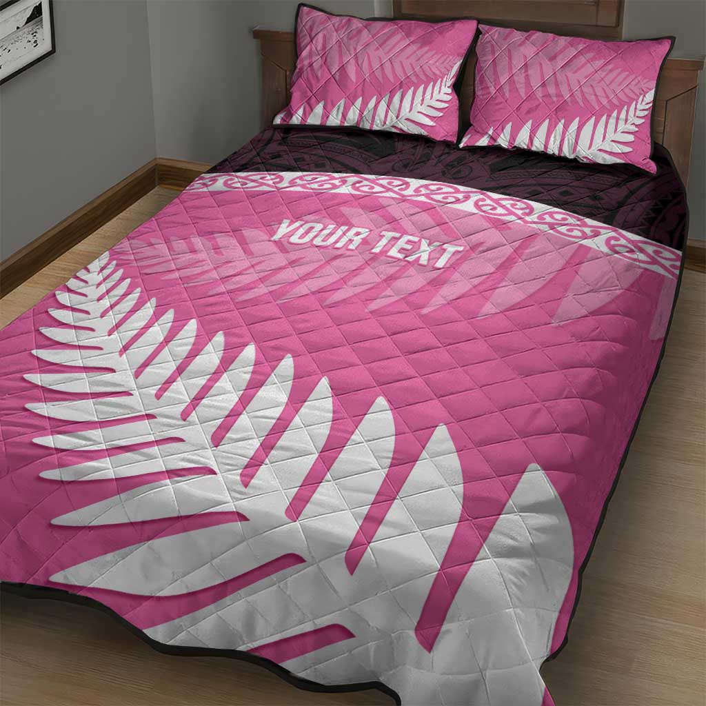 Custom New Zealand Aotearoa Cricket Quilt Bed Set Go White Silver Fern - Vibe Hoodie Shop