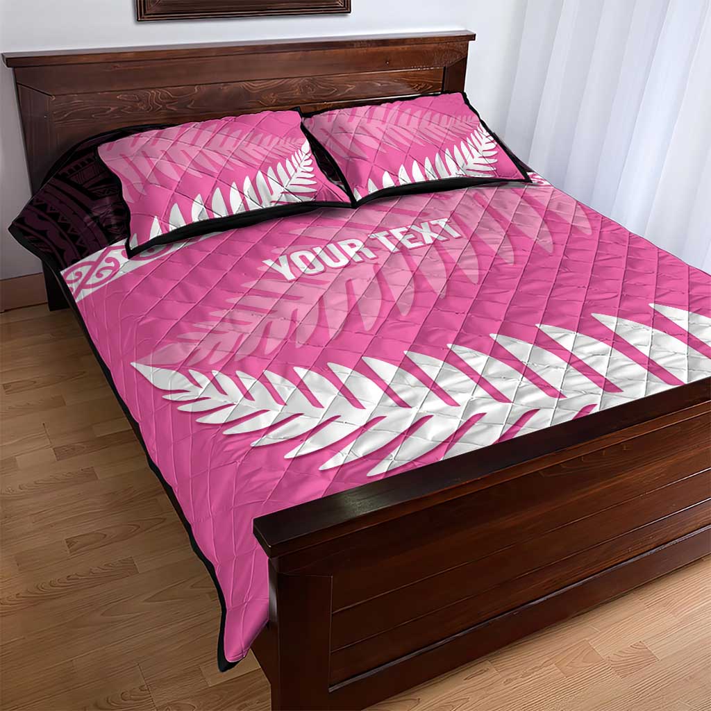 Custom New Zealand Aotearoa Cricket Quilt Bed Set Go White Silver Fern - Vibe Hoodie Shop