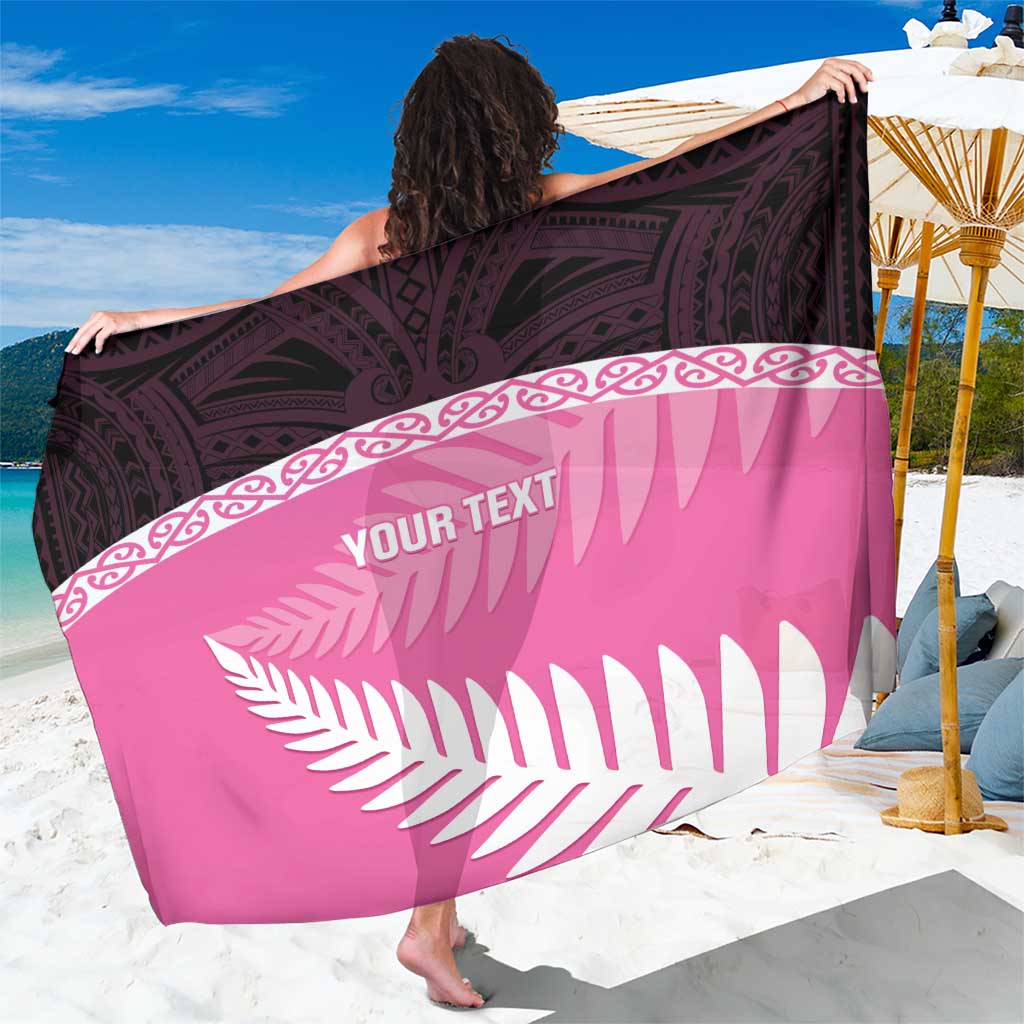 Custom New Zealand Aotearoa Cricket Sarong Go White Silver Fern - Vibe Hoodie Shop