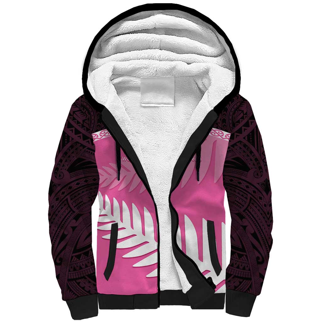 Custom New Zealand Aotearoa Cricket Sherpa Hoodie Go White Silver Fern - Vibe Hoodie Shop