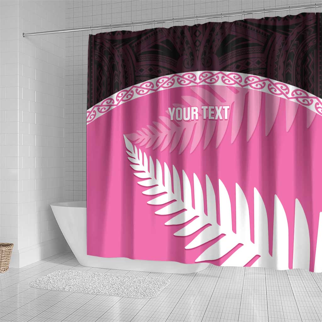 Custom New Zealand Aotearoa Cricket Shower Curtain Go White Silver Fern