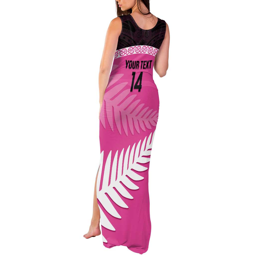 Custom New Zealand Aotearoa Cricket Tank Maxi Dress Go White Silver Fern