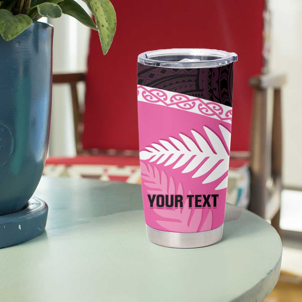 Personalised Aotearoa Cricket Tumbler Cup Go White Silver Fern