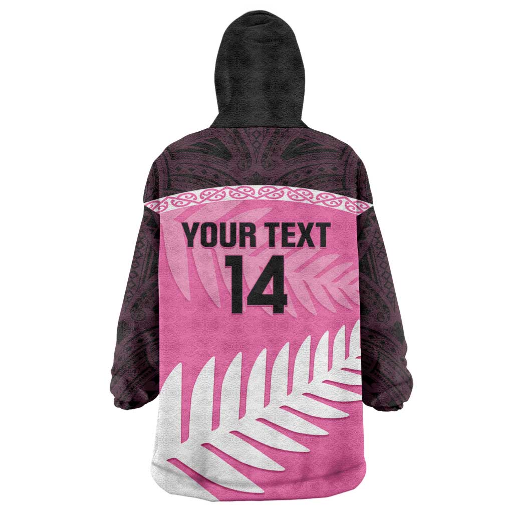 Custom New Zealand Aotearoa Cricket Wearable Blanket Hoodie Go White Silver Fern - Vibe Hoodie Shop