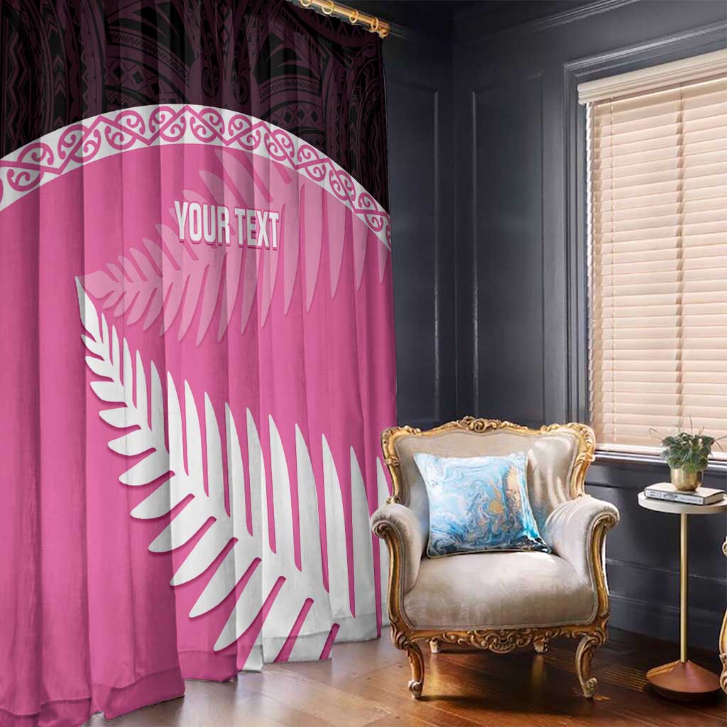 Custom New Zealand Aotearoa Cricket Window Curtain Go White Silver Fern