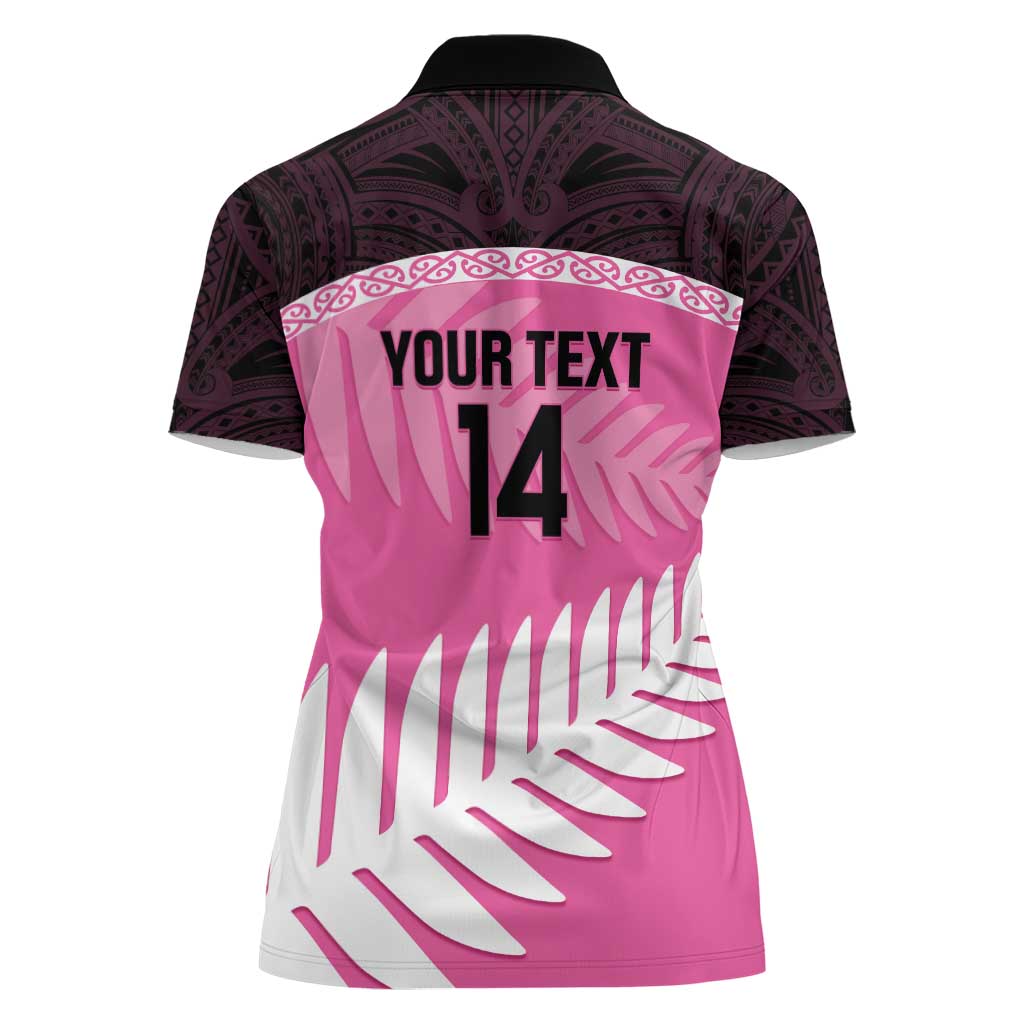 Custom New Zealand Aotearoa Cricket Women Polo Shirt Go White Silver Fern - Vibe Hoodie Shop