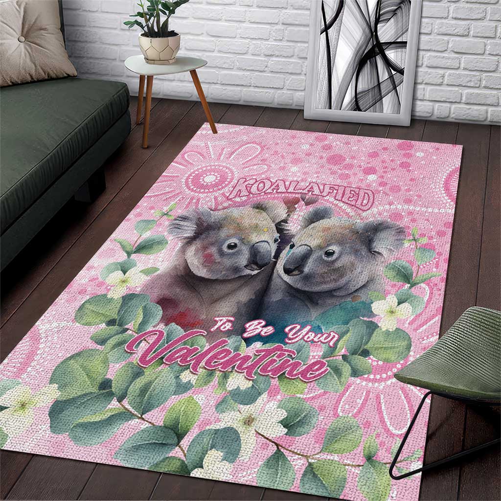 Australia Koala Valentine's Day Area Rug Koalified To Be Your Valentine - Vibe Hoodie Shop