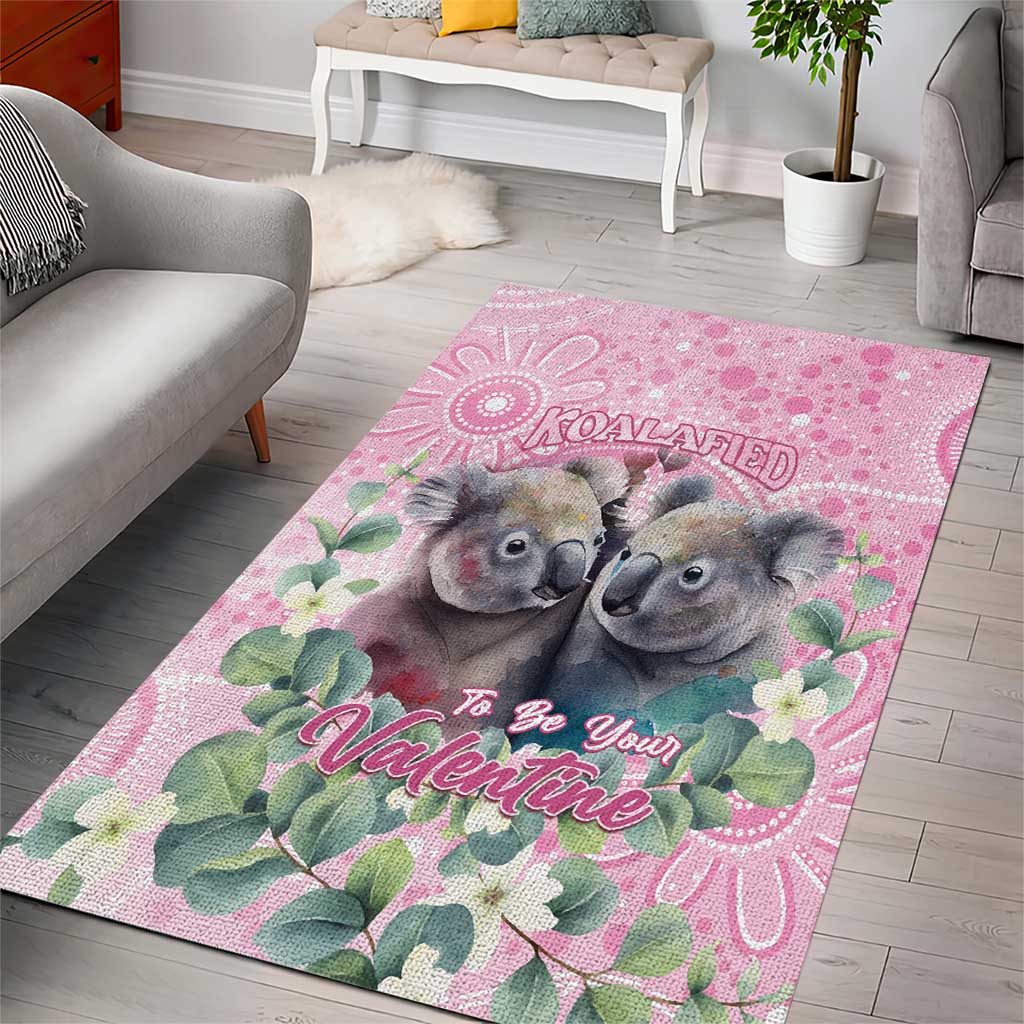 Australia Koala Valentine's Day Area Rug Koalified To Be Your Valentine - Vibe Hoodie Shop