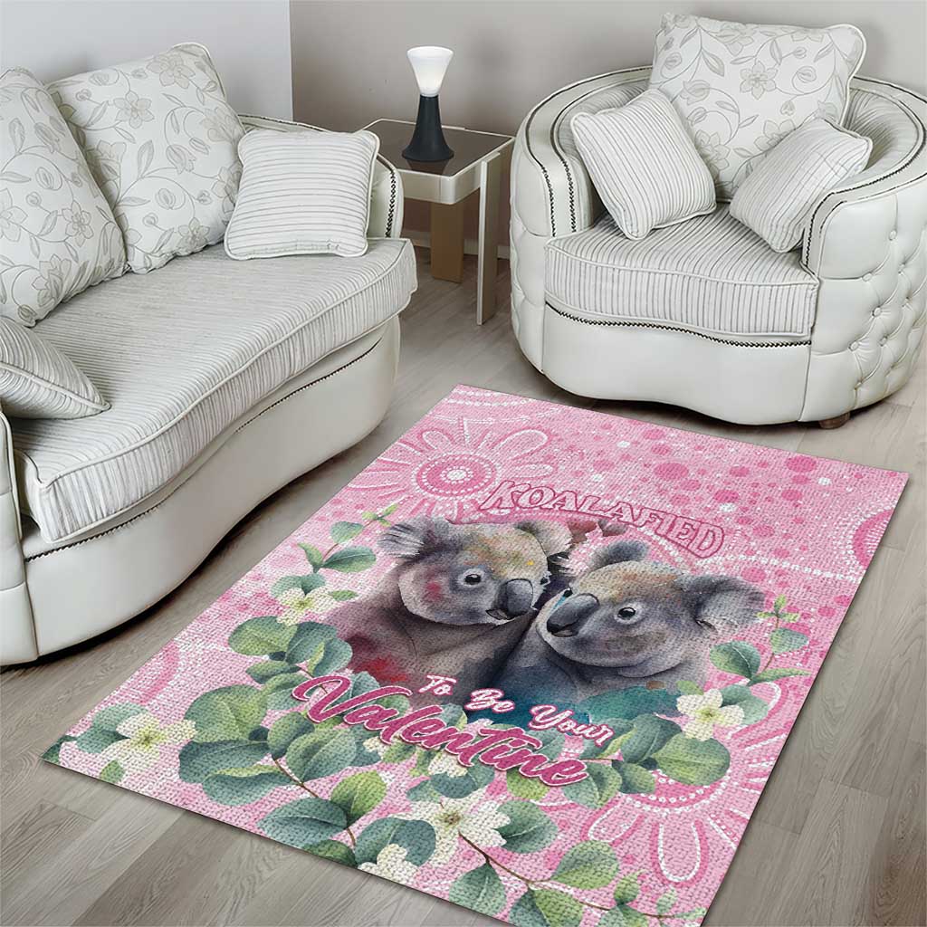 Australia Koala Valentine's Day Area Rug Koalified To Be Your Valentine - Vibe Hoodie Shop