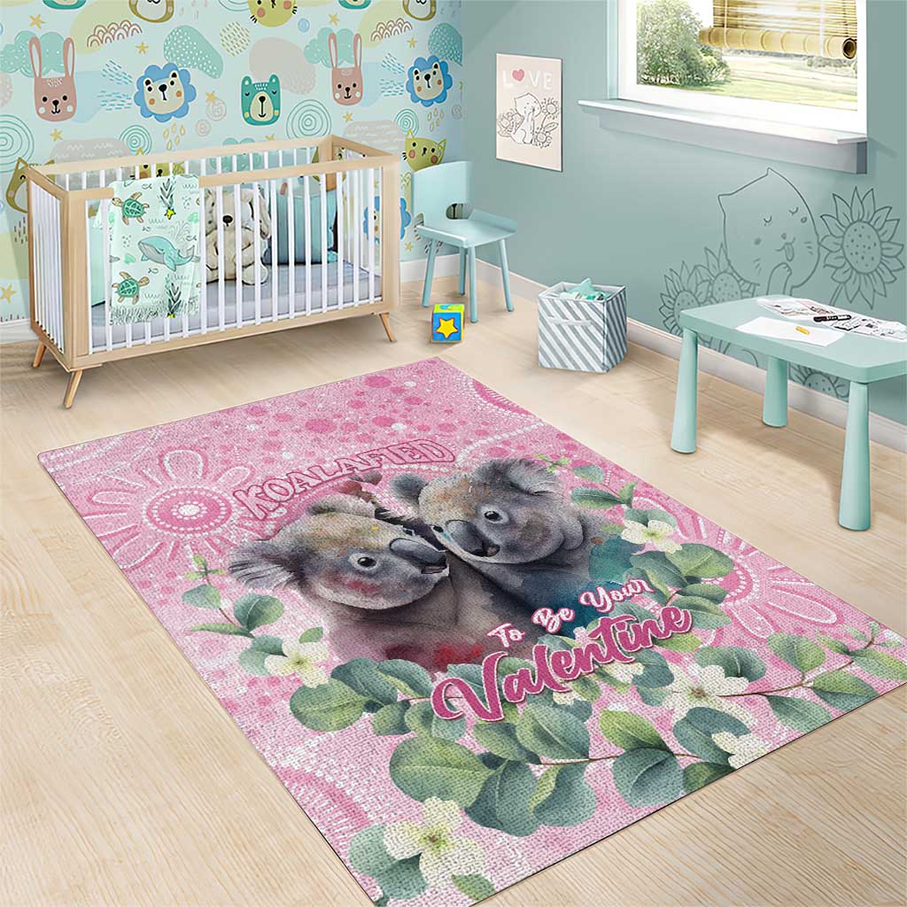 Australia Koala Valentine's Day Area Rug Koalified To Be Your Valentine - Vibe Hoodie Shop